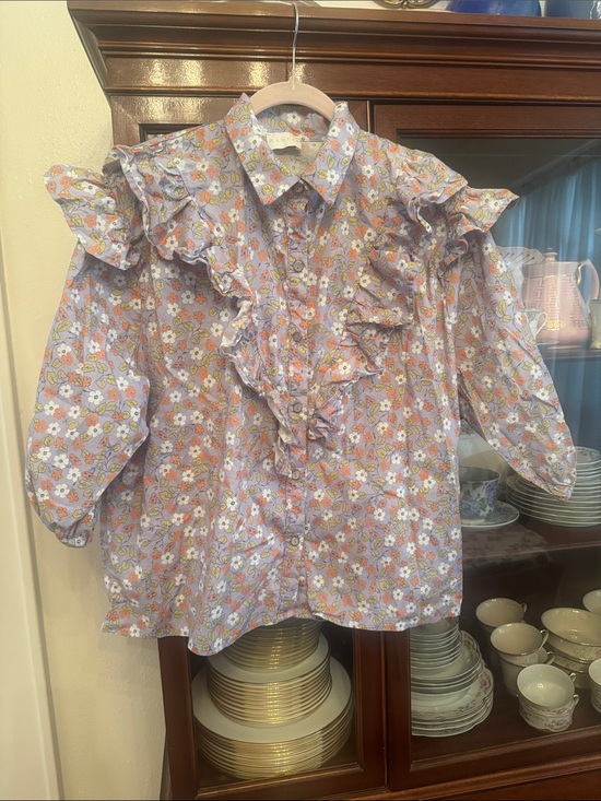 Karlie Tops - Karli Lavender Vines Blouse